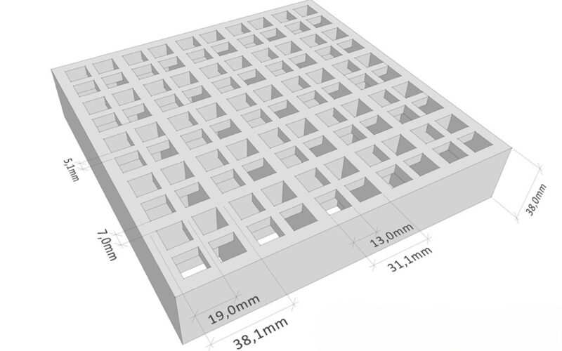 kunststof looprooster afmetingen grijs